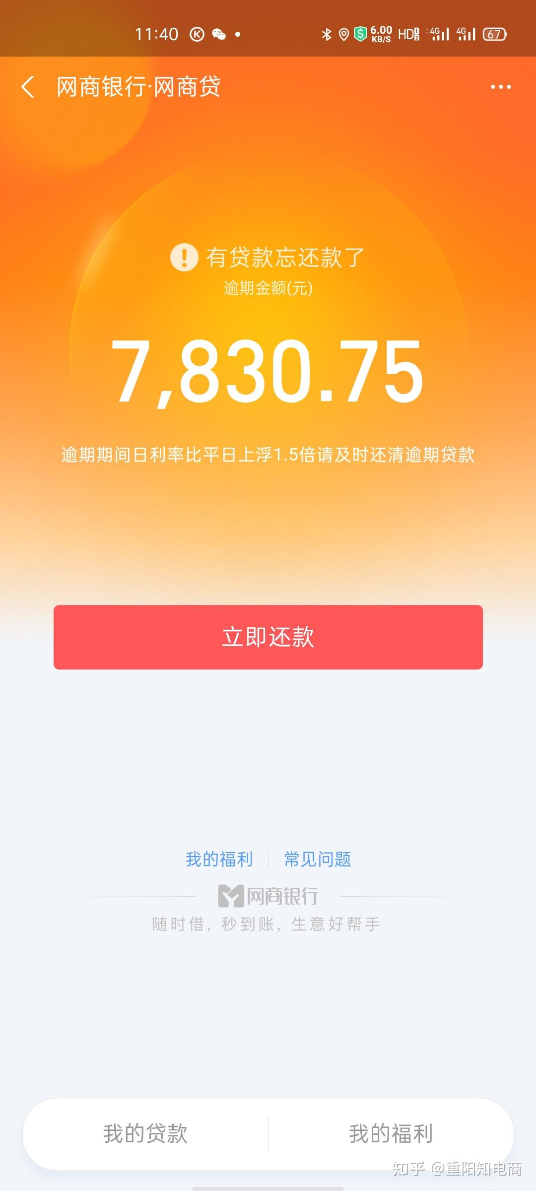 花呗借呗网商贷逾期率及额度诉讼时效