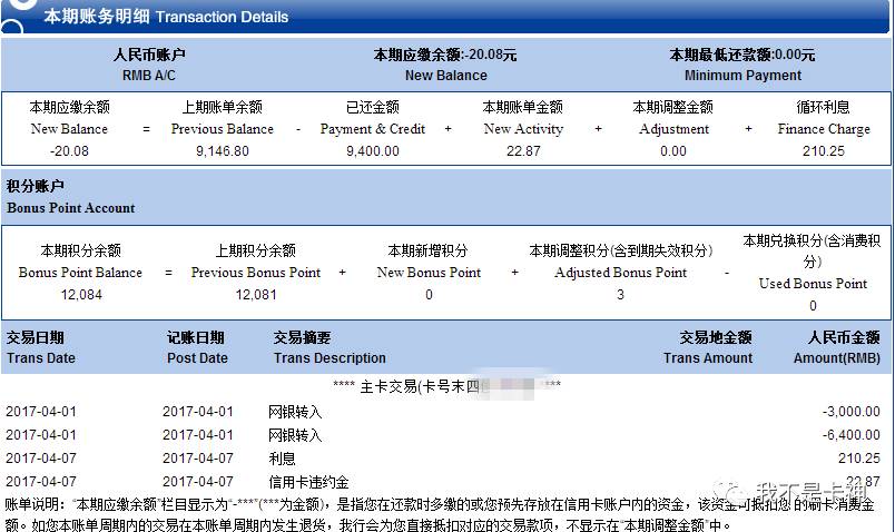 兴业银行信用卡分期利息及提前还款、结清注意事