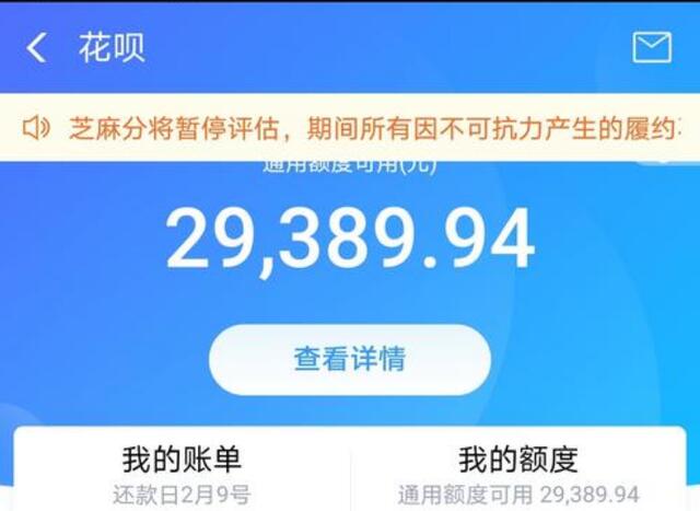 支付宝全面逾期六个月，用户信用受损