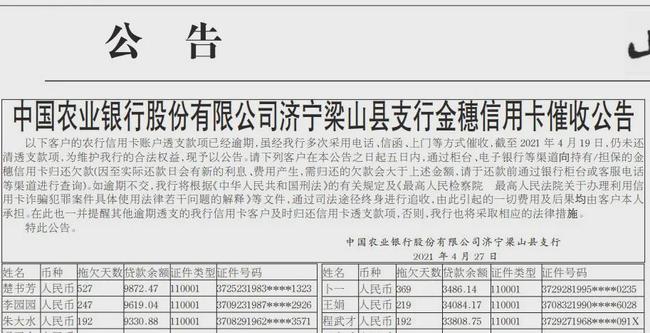 中国农行逾期一天导致贷款欠款增加