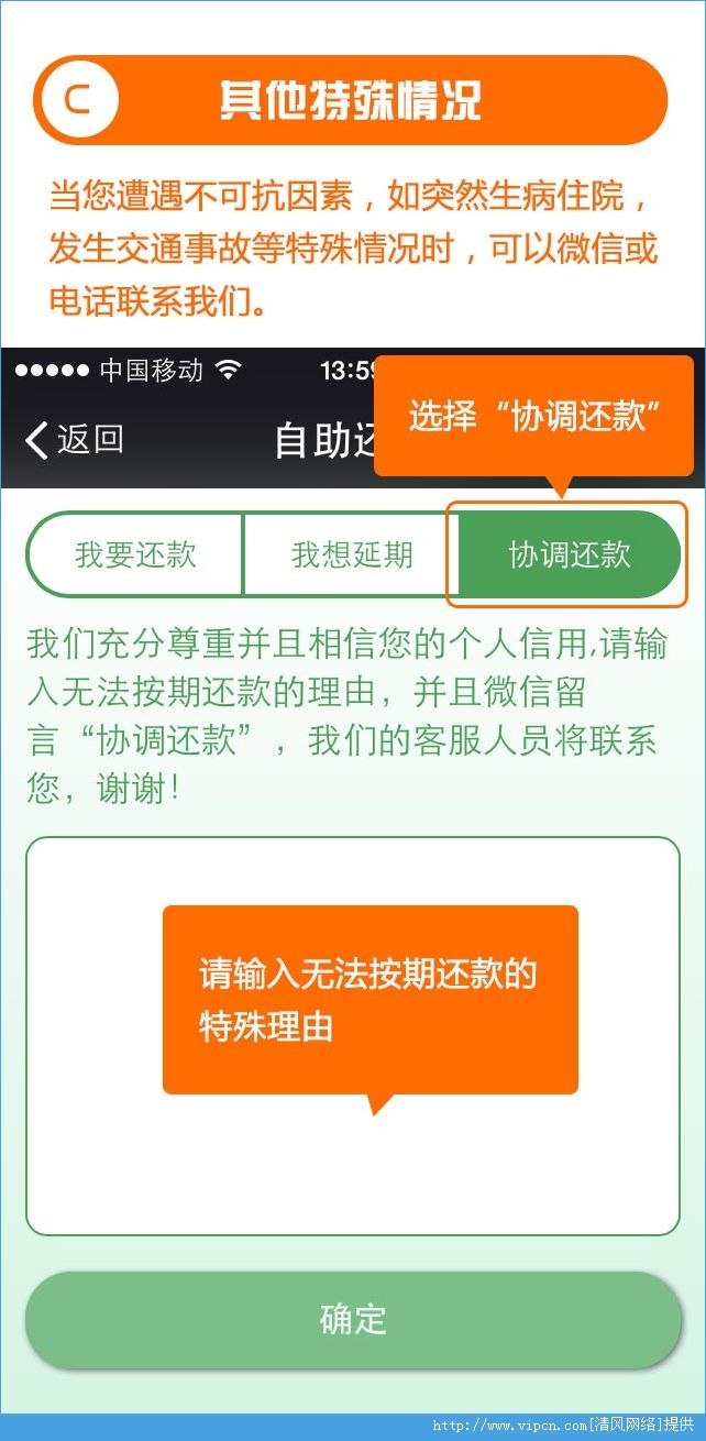 现金巴士协商还款流程图