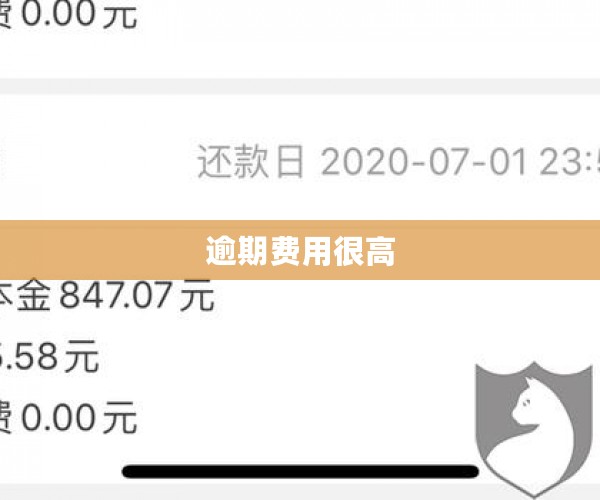 逾期费用很高