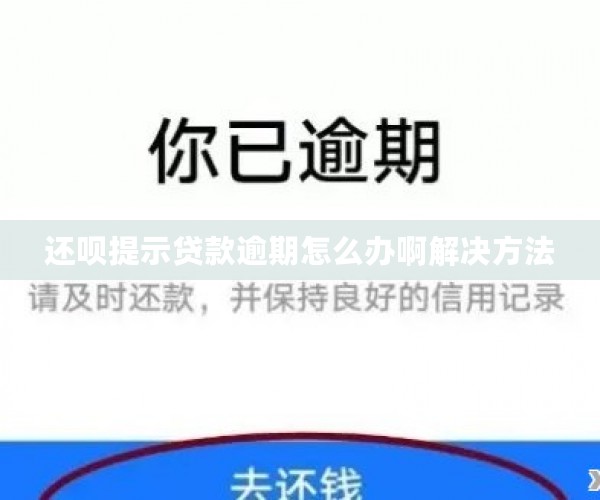 还呗提示贷款逾期怎么办啊解决方法