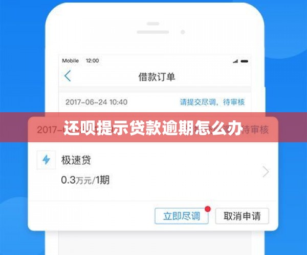 还呗提示贷款逾期怎么办