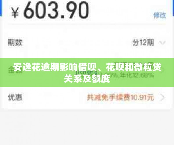 安逸花逾期影响借呗、花呗和微粒贷关系及额度