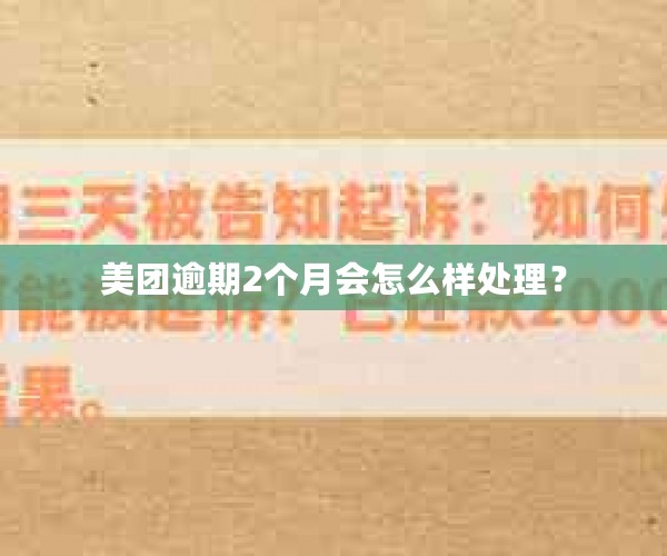 美团逾期2个月会怎么样处理？