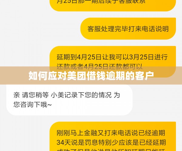 如何应对美团借钱逾期的客户