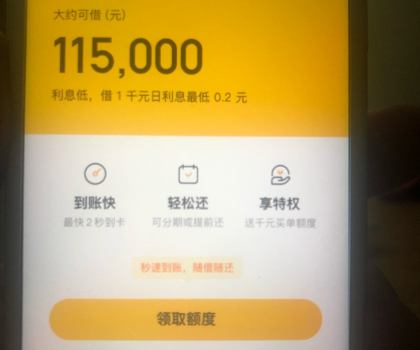 美团不能借钱会出现什么界面提示