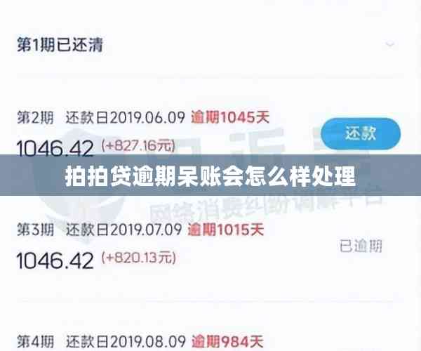 拍拍贷逾期呆账会怎么样处理