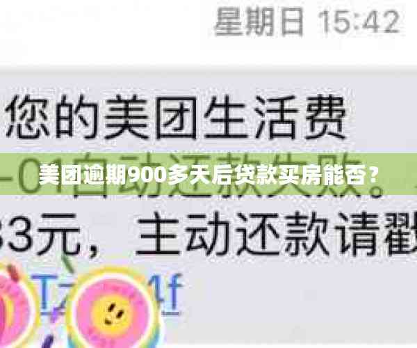 美团逾期900多天后贷款买房能否？