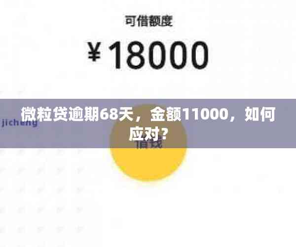 微粒贷逾期68天，金额11000，如何应对？