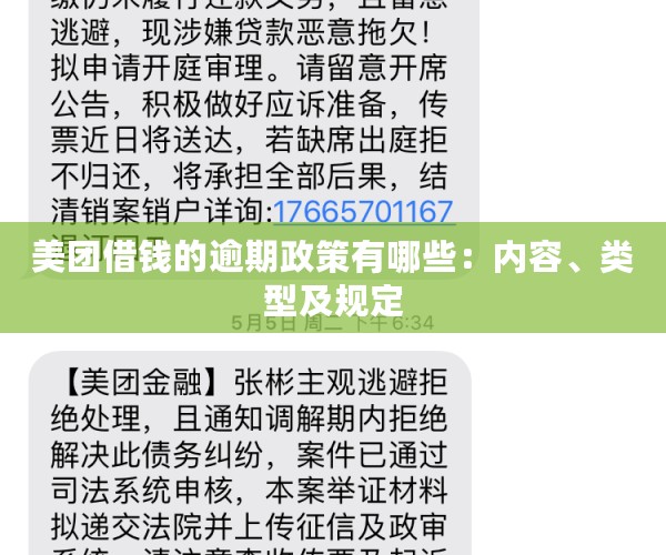 美团借钱的逾期政策有哪些：内容、类型及规定