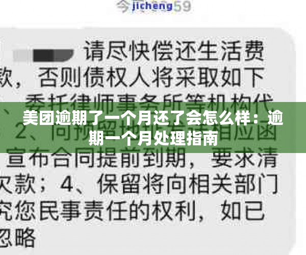 美团逾期了一个月还了会怎么样：逾期一个月处理指南