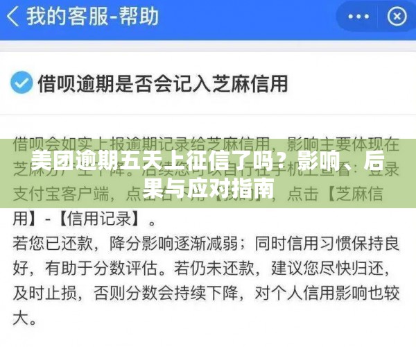 美团逾期五天上征信了吗？影响、后果与应对指南