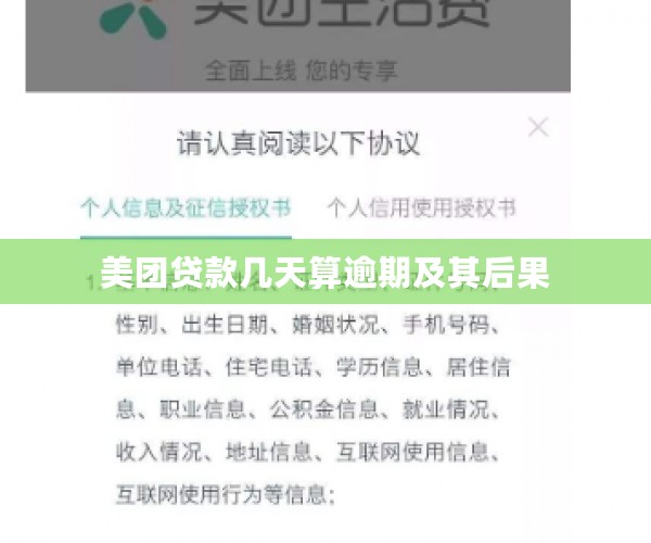 美团贷款几天算逾期及其后果