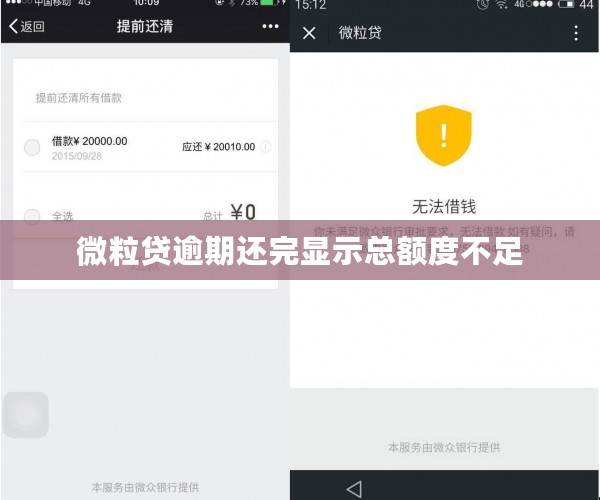 微粒贷逾期还完显示总额度不足