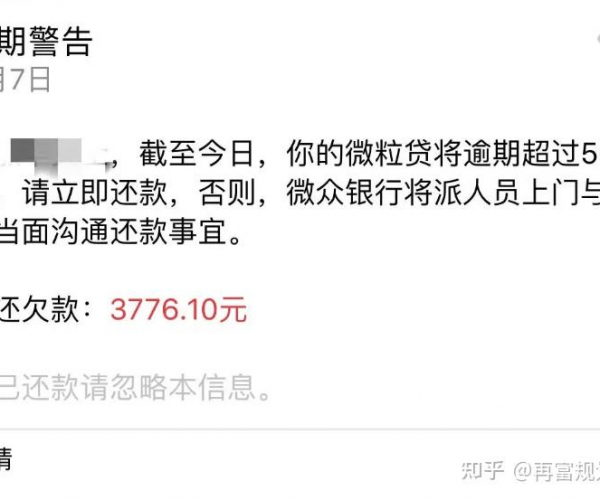 微粒贷逾期页面显示清偿还款及微众银行起诉信息真伪，座机号解析