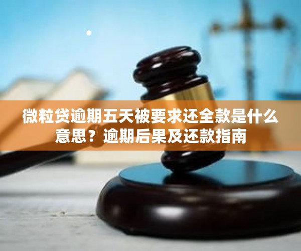 微粒贷逾期五天被要求还全款是什么意思？逾期后果及还款指南