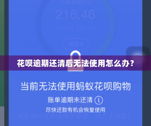 花呗逾期还清后无法使用怎么办？