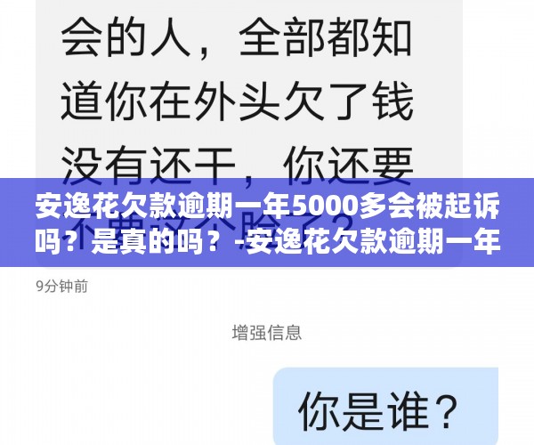 安逸花欠款逾期一年5000多会被起诉吗？是真的吗？-安逸花欠款逾期一年5000多会被起诉吗?是真的吗