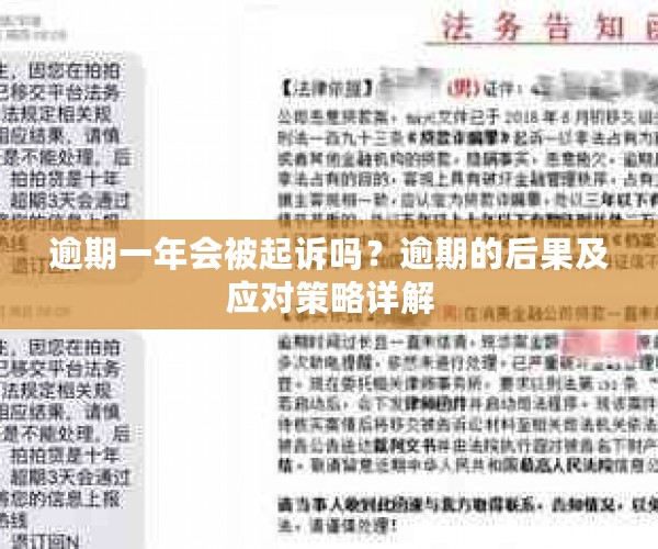 逾期一年会被起诉吗？逾期的后果及应对策略详解