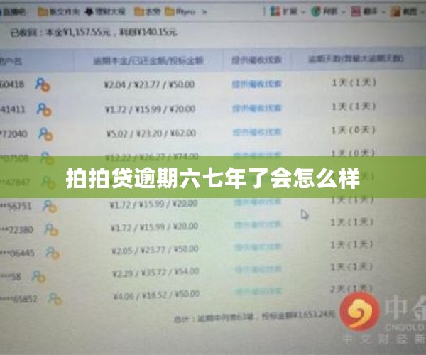 拍拍贷逾期六七年了会怎么样