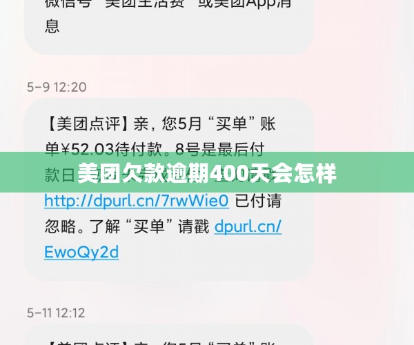 美团欠款逾期400天会怎样