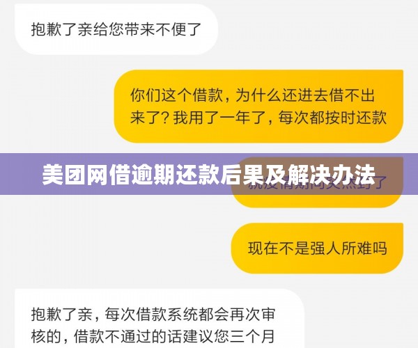 美团网借逾期还款后果及解决办法