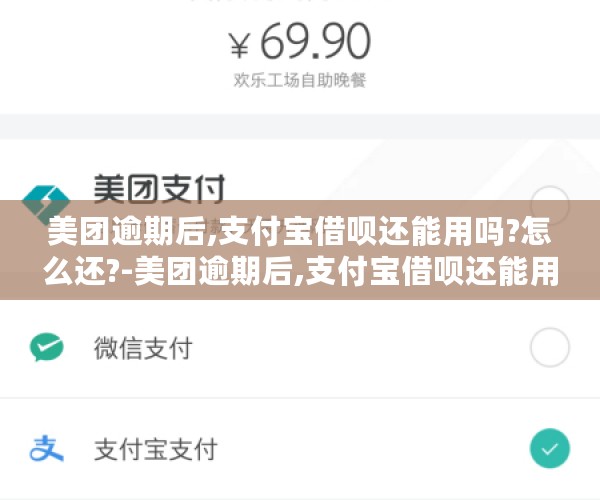 美团逾期后,支付宝借呗还能用吗?怎么还?-美团逾期后,支付宝借呗还能用吗?怎么还款