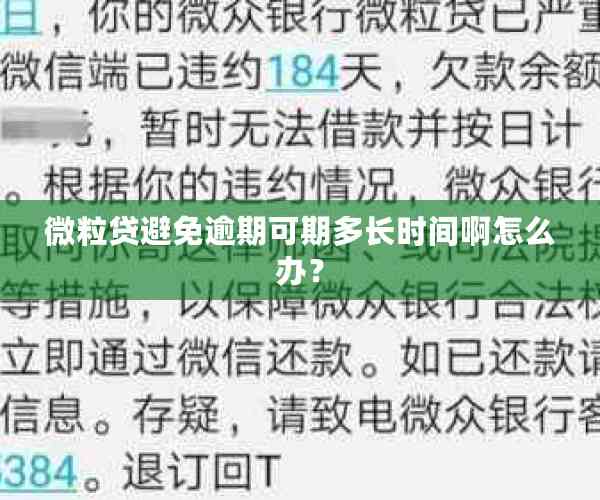 微粒贷避免逾期可期多长时间啊怎么办？