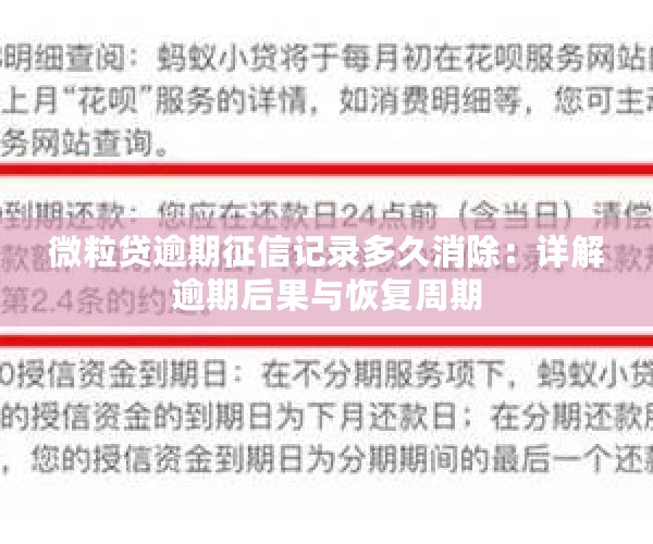 微粒贷逾期征信记录多久消除：详解逾期后果与恢复周期