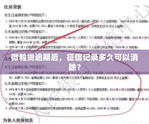 微粒贷逾期后，征信记录多久可以消除？