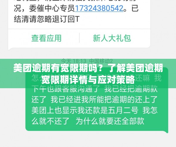 美团逾期有宽限期吗？了解美团逾期宽限期详情与应对策略