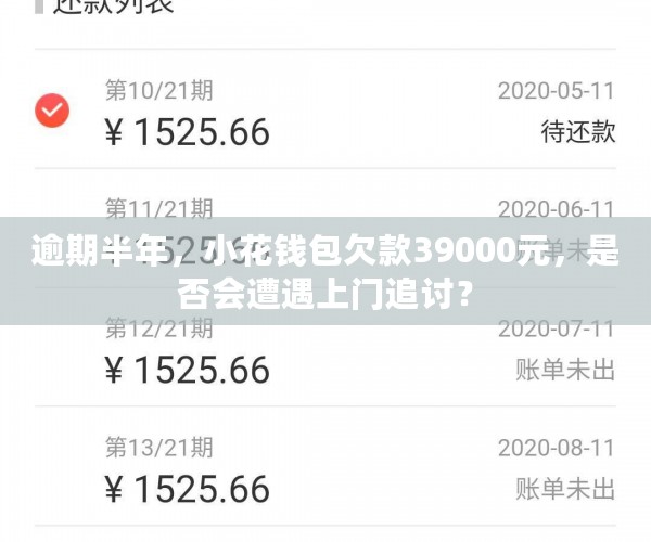 逾期半年，小花钱包欠款39000元，是否会遭遇上门追讨？