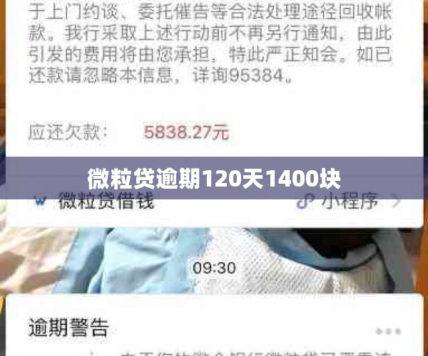 微粒贷逾期120天1400块