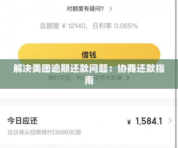 解决美团逾期还款问题：协商还款指南