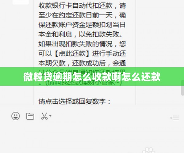 微粒贷逾期怎么收款啊怎么还款