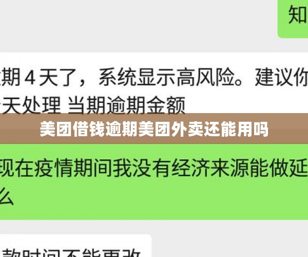 美团借钱逾期美团外卖还能用吗