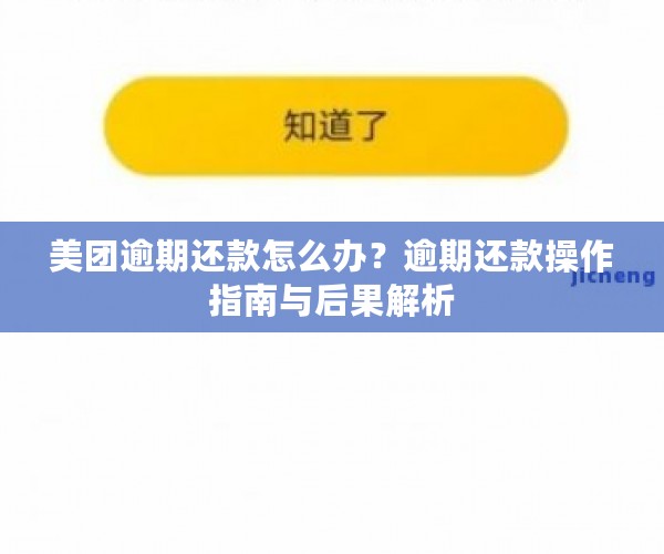 美团逾期还款怎么办？逾期还款操作指南与后果解析