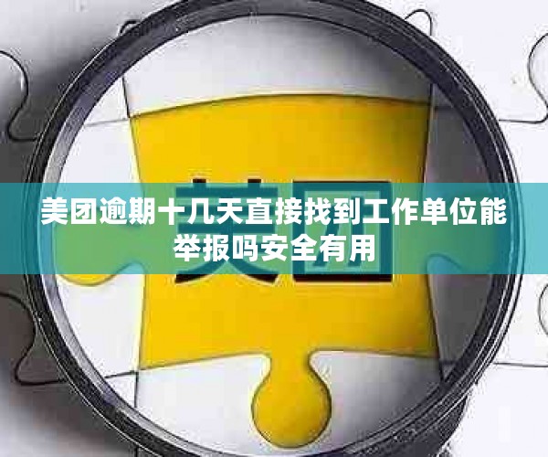 美团逾期十几天直接找到工作单位能举报吗安全有用