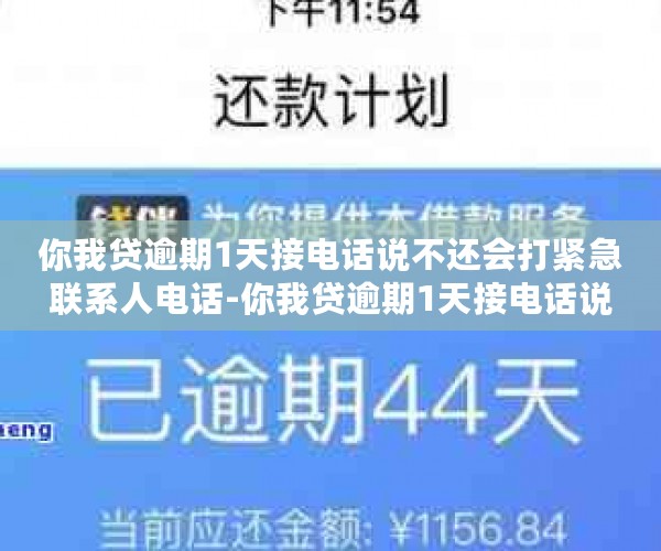 你我贷逾期1天接电话说不还会打紧急联系人电话-你我贷逾期1天接电话说不还会打紧急联系人电话我爱卡