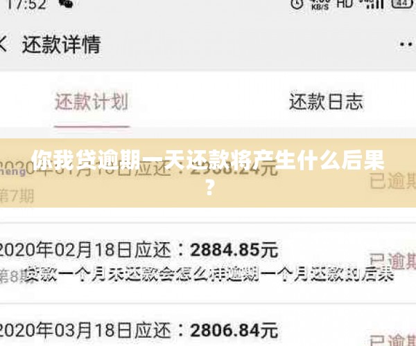 你我贷逾期一天还款将产生什么后果？