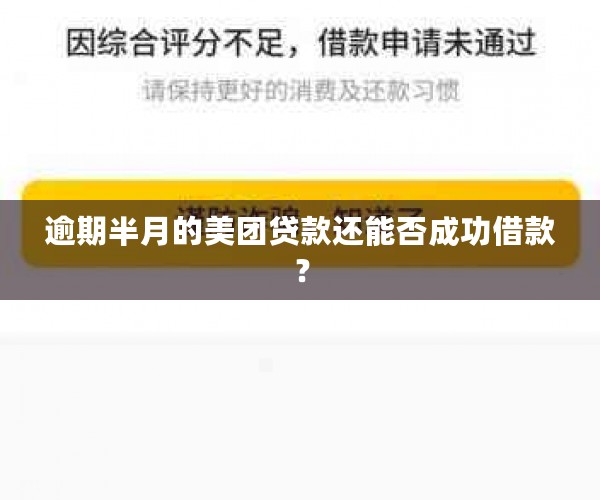 逾期半月的美团贷款还能否成功借款？