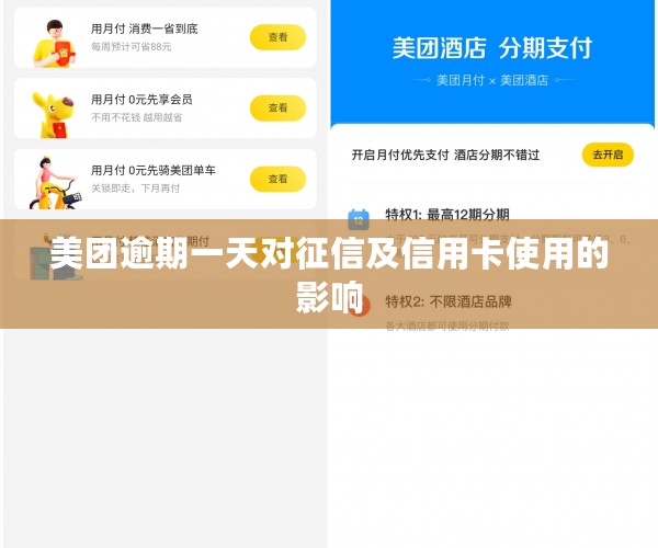 美团逾期一天对征信及信用卡使用的影响