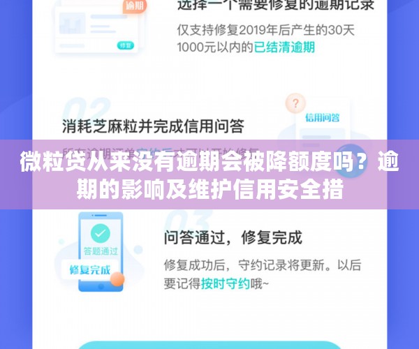 微粒贷从来没有逾期会被降额度吗？逾期的影响及维护信用安全措