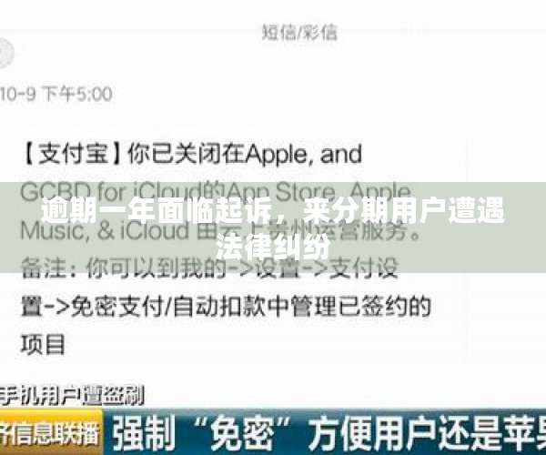 逾期一年面临起诉，来分期用户遭遇法律纠纷