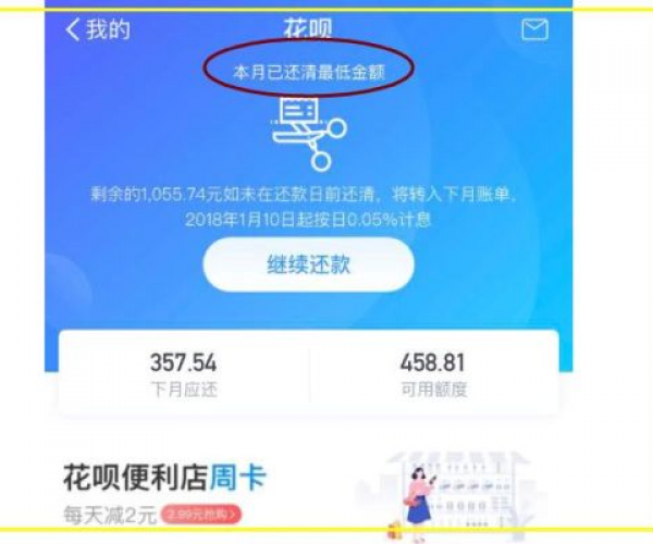 花呗还完更低金额就不算逾期了吗为什么