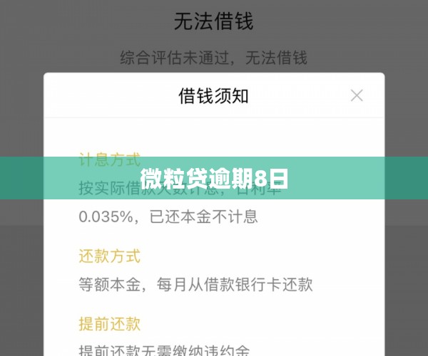 微粒贷逾期8日