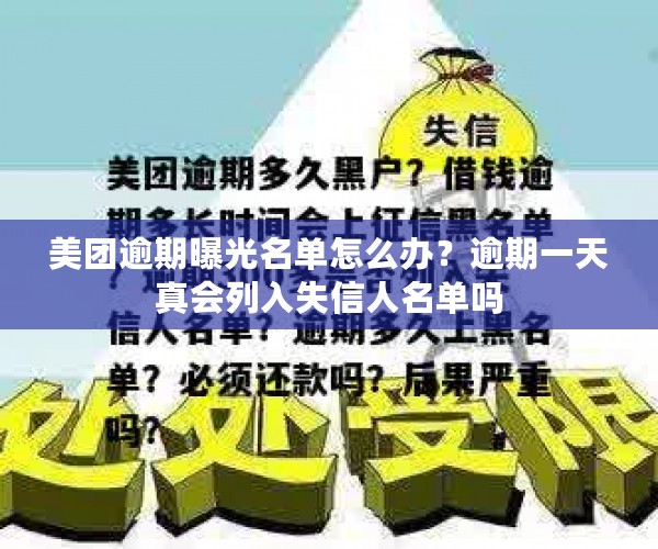 美团逾期曝光名单怎么办？逾期一天真会列入失信人名单吗