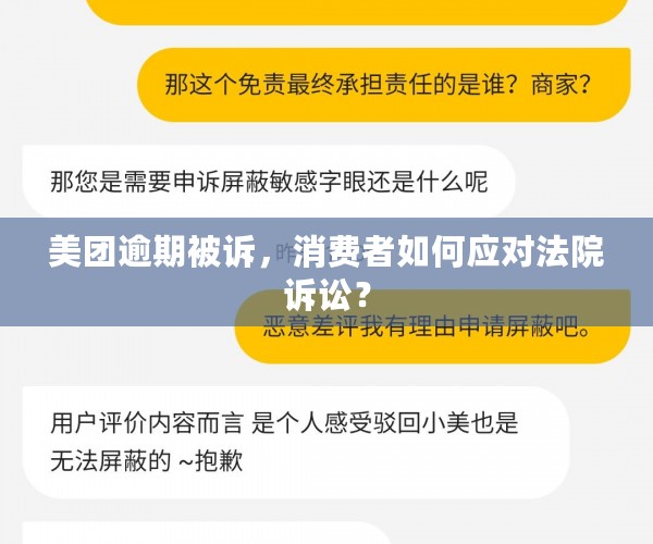 美团逾期被诉，消费者如何应对法院诉讼？